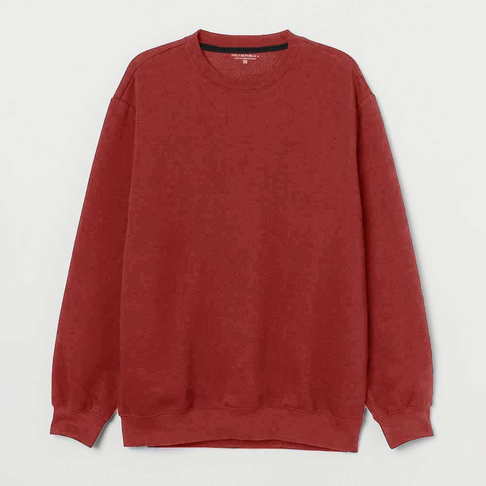 Polo Republica Men's Astrakhan Fleece Minor Fault Sweat Shirt Minor Fault Polo Republica Red S 