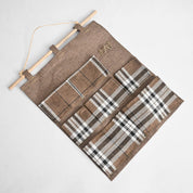 Stationery Storage Multi Pockets Organizer Wall Hanger General Accessories LPK Brown 