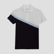 Poler Men's Cincinnati Contrast Panel Polo Shirt Men's Polo Shirt IBT White & Navy S 