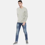 Polo Republica Men's Long Sleeve Minor Fault Nobitu Sweat Shirt Minor Fault Polo Republica Silver Marl M 
