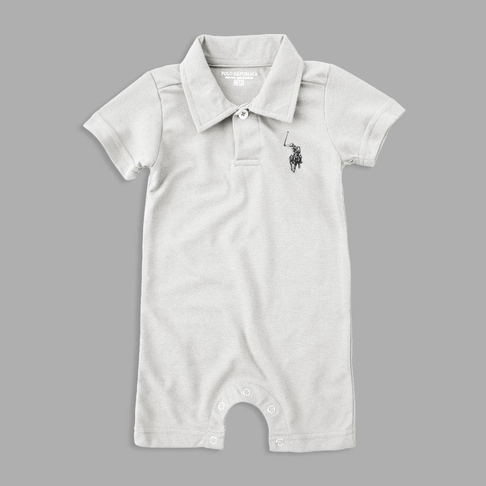 Polo Republica Nakon Signature Pony Printed Design Baby Romper Romper Polo Republica Off White 0-3 Months 
