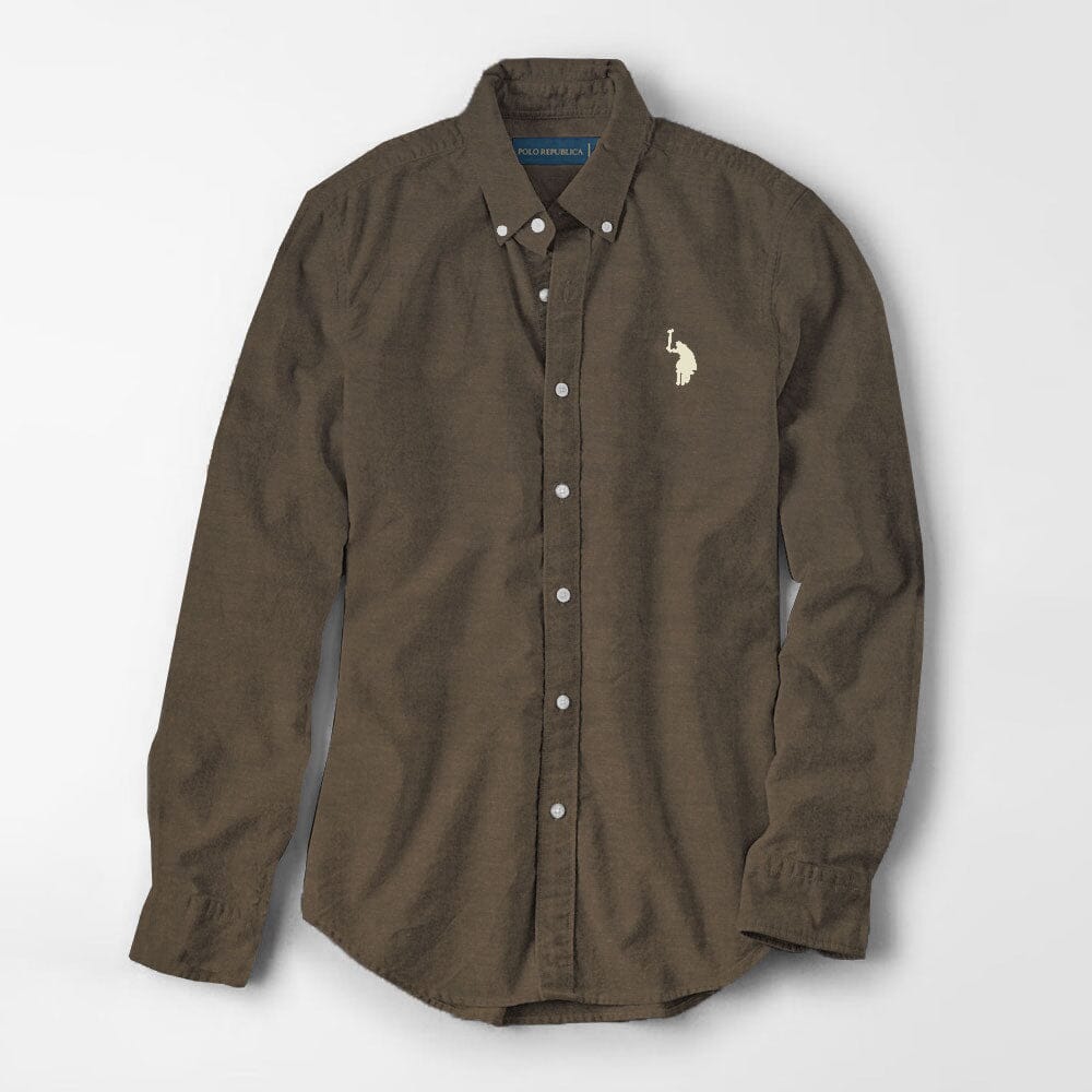 Polo Republica Men's Brandeta Minor Fault Casual Shirt Minor Fault Polo Republica Brown S 