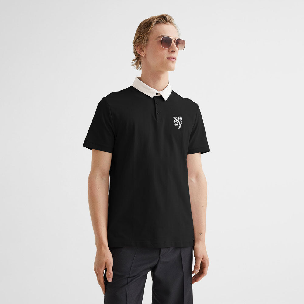 Poler Men's Megara Lion Embroidered Short Sleeve Polo Shirt Men's Polo Shirt IBT 